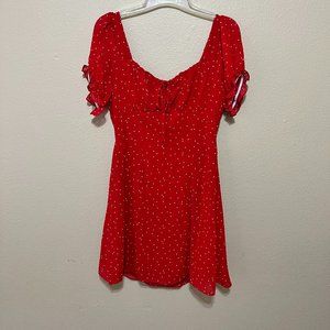 Cute Red Flowery Dress!! Flowy!!